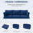 8-Piece Outdoor Cushion Cover Set (Set Of 3 Seats, 5 Backs), Covers Only-1991744289