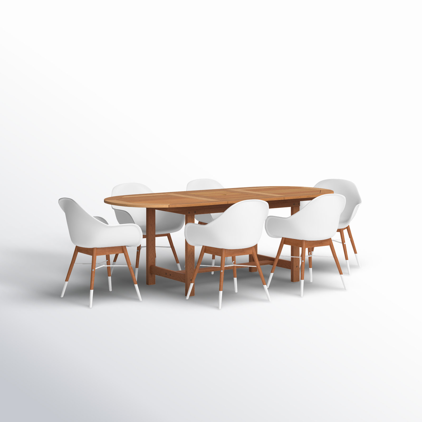 Anautica 83" Eucalyptus Patio Dining Set