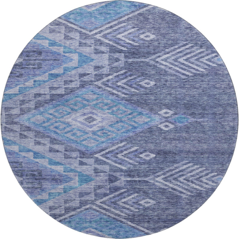 Tapis mondial de qualité supérieure lavable à la machine Rothenberg AMF1091, Rond 8 pi