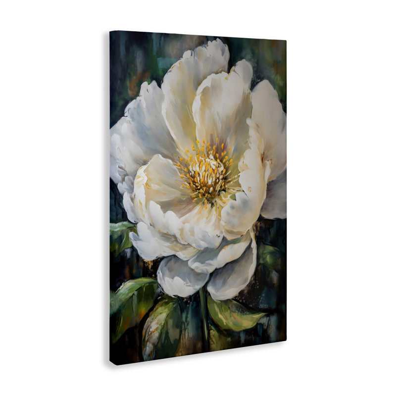 Jolie toile peinte de fleurs, design by Creative Studio, H 24 po x l 16 po