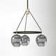 Rundy 3 - Light Shaded Wagon Wheel Chandelier