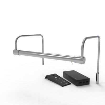 Lampe d'art linéaire mince avec trousse rigide et télécommande, H 9 po x l 43 po x P 9 po