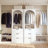 94.48"-173.22" Modern Closet System With Drawers and Adjustable Rods