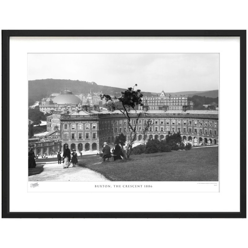 Buxton, The Crescent 1886 - Single Picture Frame Print, 40cm H x 50cm W x 2.3cm D