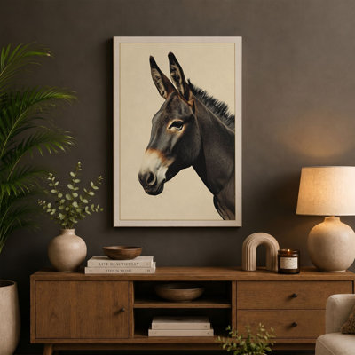 Donkey Study Boho - Wrapped Canvas