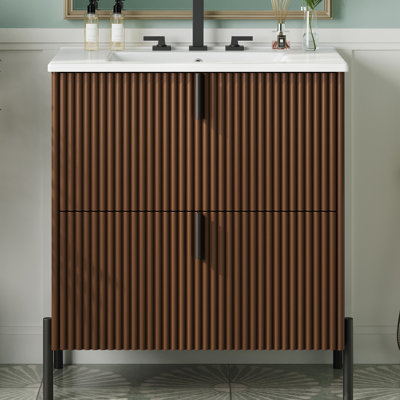 Meuble-lavabo 30 po avec lavabo en céramique