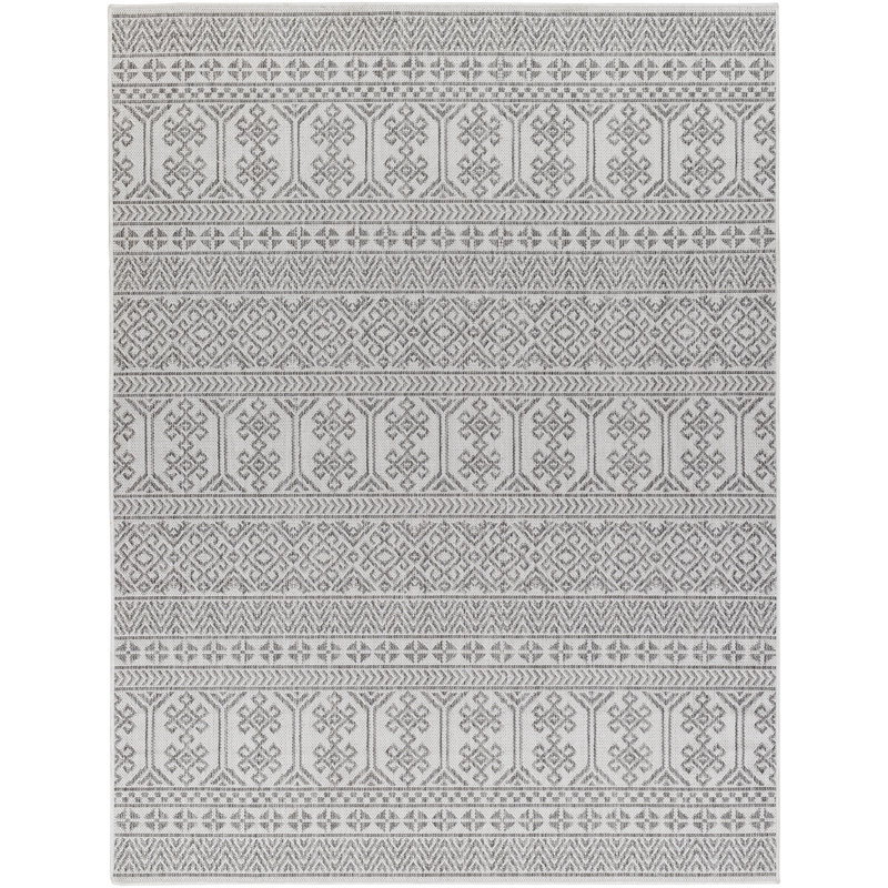 Tapis intérieur / extérieur en polypropylène tissé à la machine Anemona, Tapis de couloir 2 pi 7 po x 7 pi 3 po