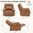 Zero zero clearence recliner  Power Recliner With Dual Motor Adjustable Headrest, Scratch-Resistant Faux Leather, USB Charging, Brown-1706892098