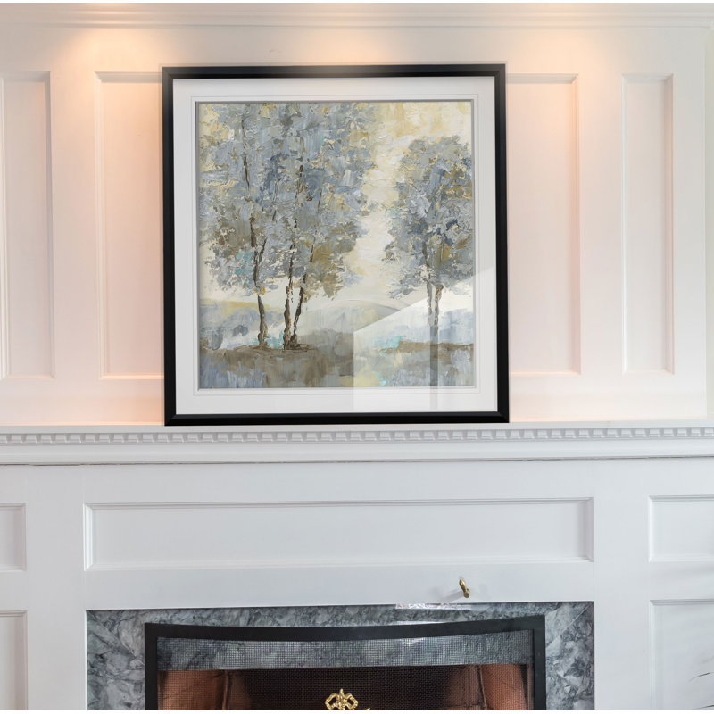 " Soft Sentinel II ", 26" H x 26" W, Framed Print, Silver