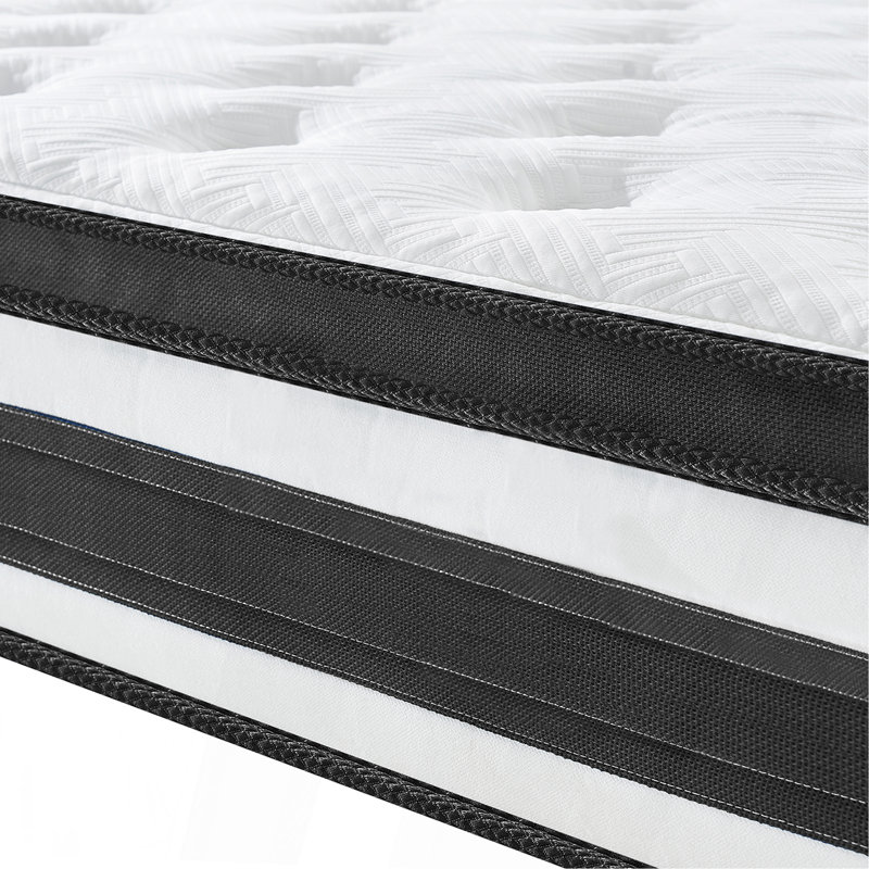 12 Inch  Breathable Cool Cover Memory Foam Individual Pocket Spring Mattress, Extra-long Twin