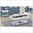 Contemporary Style White 1Pc Sofa Table High Gloss Finish Chrome Frame Console Table Gorgeous Living Room Furniture