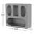 Novi Cole And Grey Wood 4 Shelf Geometric Wall Shelf-796260263