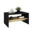 Table basse moderne à 2 niveaux, noir et marbre / chêne saphir, panneau de particules enduit 100% mélamine, épaisseur: 0,7 pouce | Design élégant et fonctionnel pour le salon et la décoration moderne-1646628774