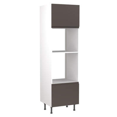 KitchenKit Flatpack J Pull Matt Tall Unit Oven & Microwave