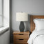Lampe de table Landen avec abat-jour ivoire / crème en résine noire, H 23,26 po x l 13,74 po x P 13,75 po-531160979