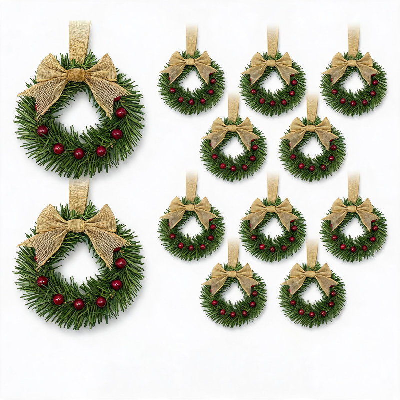 5.12 " Wreath, Burgundy velvet