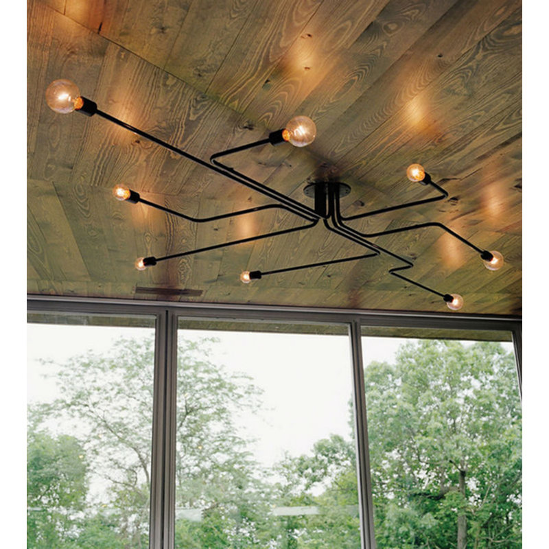 Plafonnier semi-encastré 8 lumières 26 po