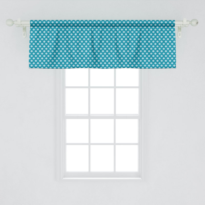 Cantonnière Ambesonne - paquet de 2 pois bleu sarcelle 54 po x 18 po bleu pâle