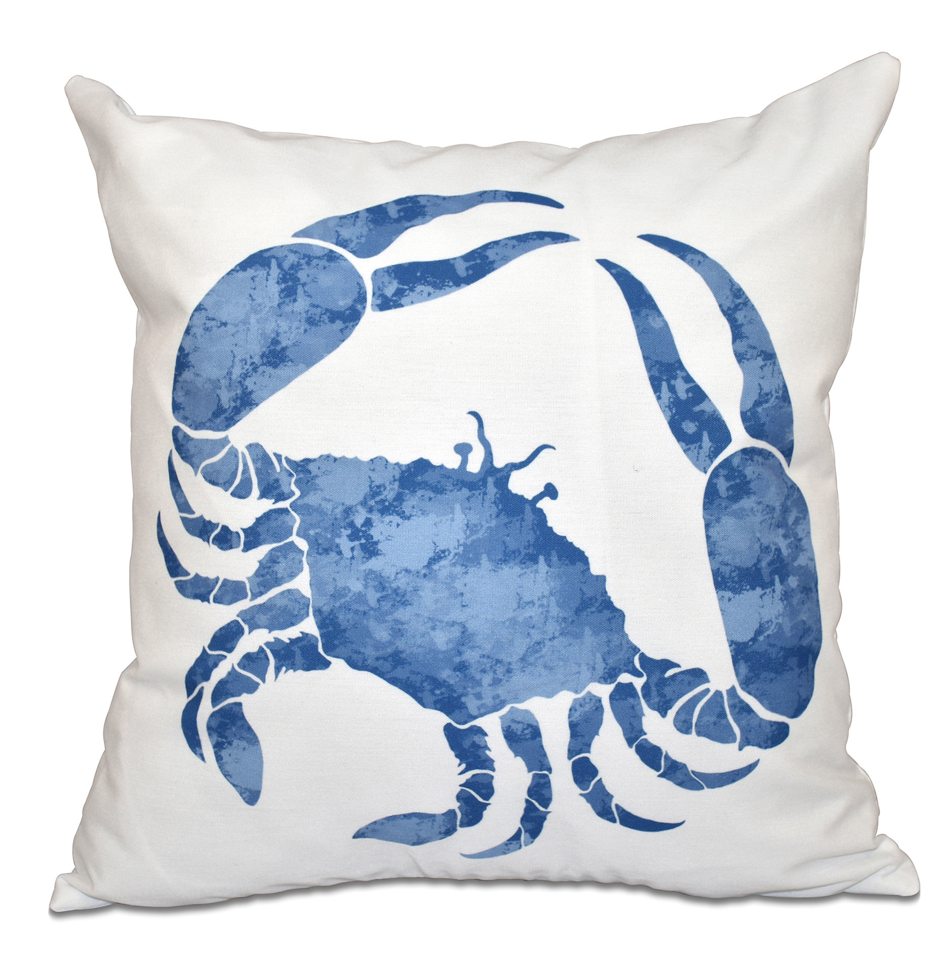 e by design Beach Vacation Outdoor Square Pillow Cover & Insert