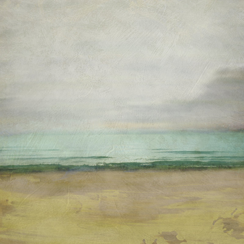 Waterline I, peinture sur toile, H 12 po x l 12 po