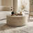 28" Round Natural Travertine Stone Coffee Table-1486354640