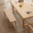 Ash Solid Wood Dining Bench Kitchen Restaurant Bench Rustic Table Seating