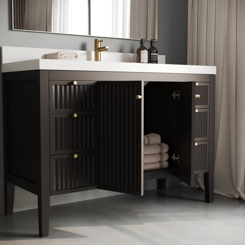 Ensemble de meuble-lavabo simple 48 po Davos, Espresso