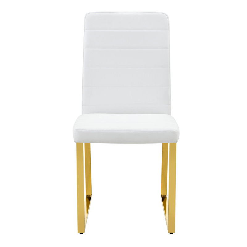 Ensemble de 4 chaises robustes: coussin de 2,1 po d'épaisseur, structure en fer, parfait pour la maison ou le bureau. Couleurs classiques, bon rapport qualité-prix