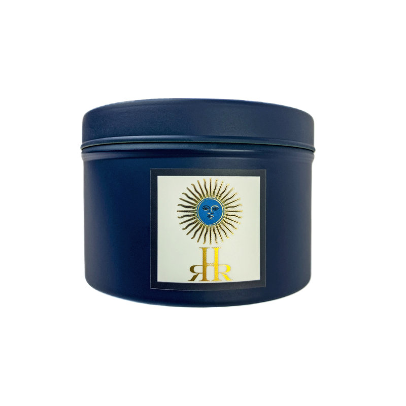 Bougie en étain eau de cobalt
