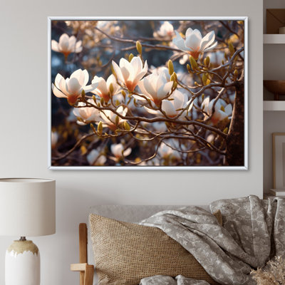 Paysage de magnolia blanc et rose V
