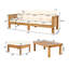 Ensemble de conversation d'extérieur en bois d'acacia 3 pièces Blaise