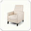 Fauteuil inclinable en tissu à poches latérales avec accoudoirs à pousser-1552230723