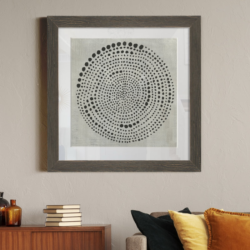 Mythos II - peinture encadrée, Cadre gris, H 21 po x l 21 po x P 1 po