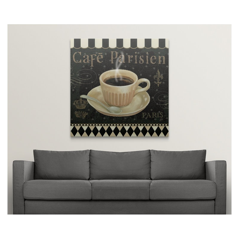 «Café Parisien I» par Daphne Brissonnet, H 35 po x l 35 po x P 1,5 po, Toile