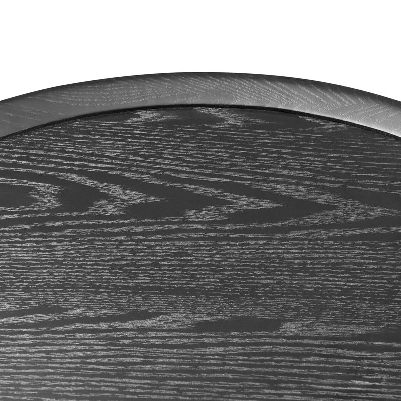 Tyner 35" Manufactured Wood Round Coffee Table, Black
