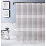 Koss Linen Striped Single Shower Curtain
