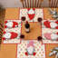 Paquet de 6 porte-couverts à gnomes de Noël - Ustensile mignon, décor de Noël pour la salle à manger, décorations de Noël pour la coutellerie