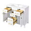 Ensemble de meuble-lavabo 72 po avec lavabo en céramique, meuble-lavabo simple autoportant moderne à 4 tiroirs et 2 armoires, meuble de rangement pour salle de bain, ensemble de meuble-lavabo à cadre en bois massif