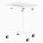 Techni Mobili White Sit To Stand Mobile Laptop Computer Stand With Height Adjustable And Tiltable Tabletop