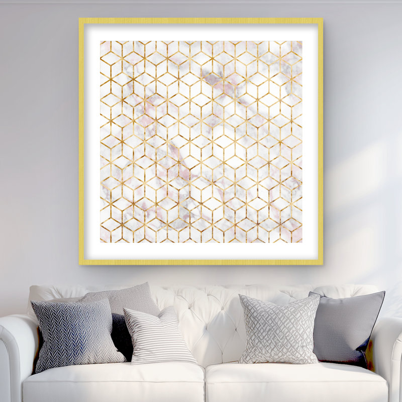 Symmetry Office Patterns Framed Matted Print | Home Decor