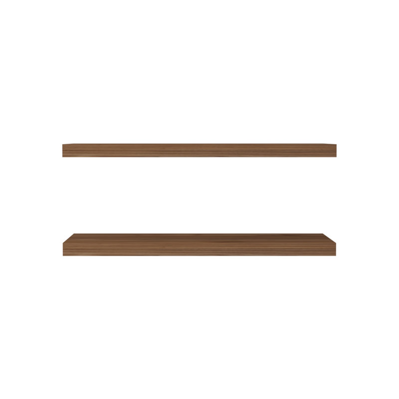 31.5" Wide  Floating Shelves Set Of 2, Shelves For Wall Decor For Bedroom, Bathroom Storage Shelves, Book Shelves For Living Room Mahogany
