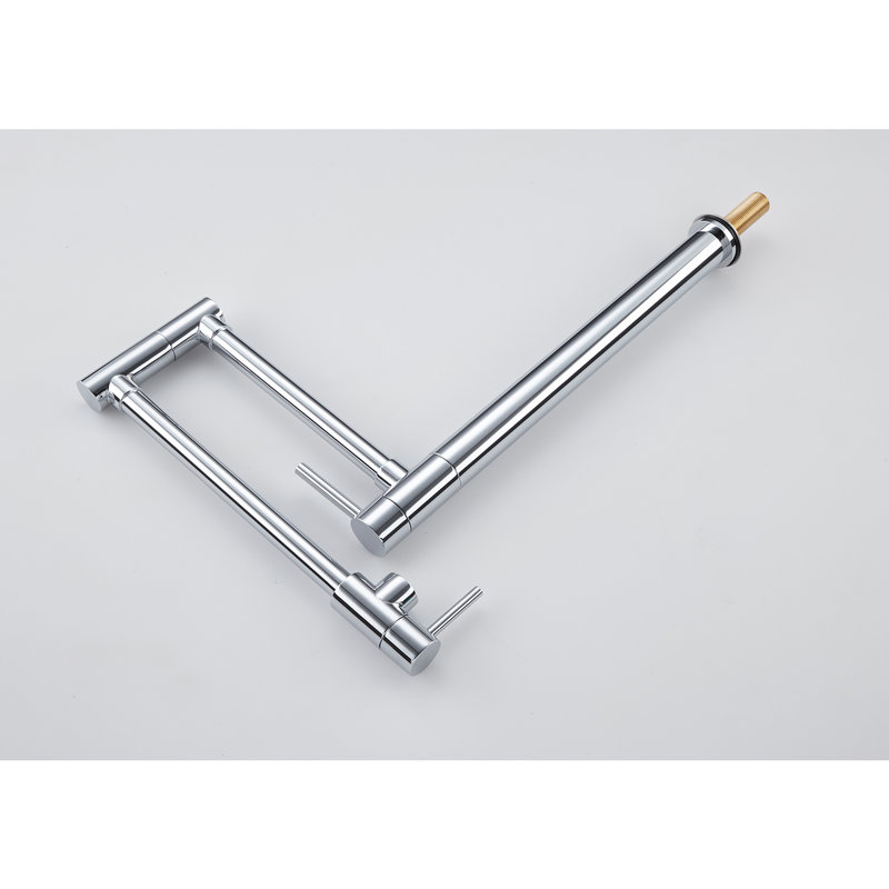 Pot Filler Faucet With Extended - 360 Rotatable And Foldable Design, Brass Made, Double Handles For Efficient Water Supply, Corrosion Surface Coating Extendable Swivel & Foldable, Build, Effective