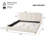 Linden Modern Minimalist Linen Upholstered Bed with Curved Headboard and Solid Wood Legs-1981640389