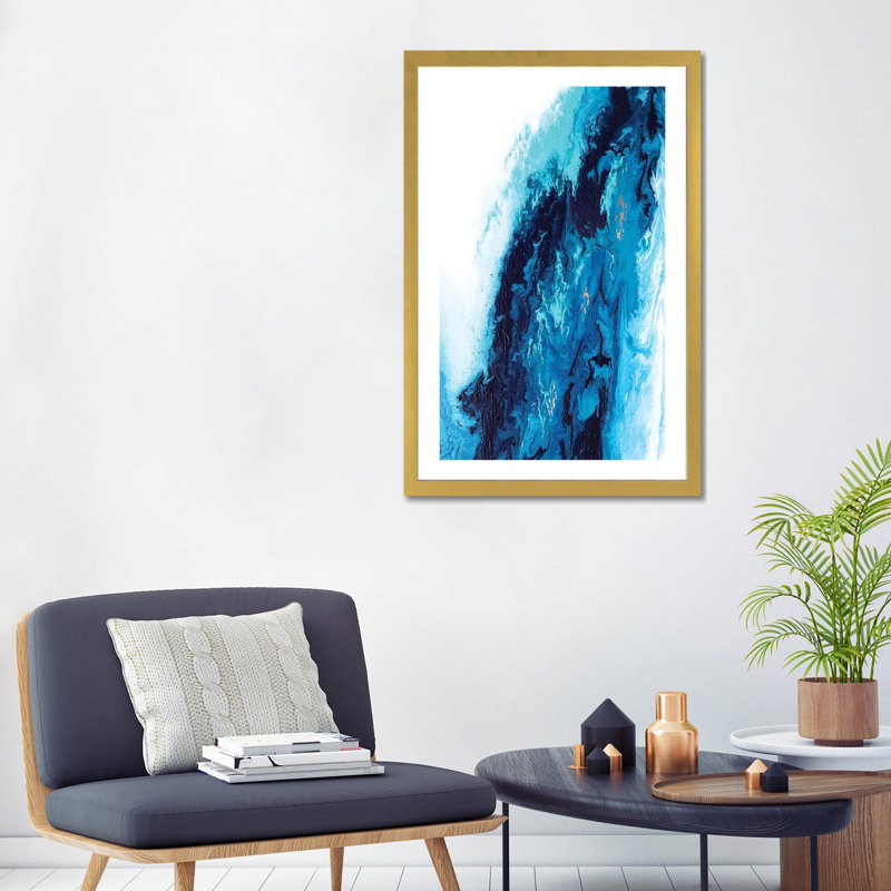 «Poséidon» par Spell rebond Fine Art - reproduction d'art, Gold Paper, Blanc, H 32 po x l 24 po x P 1 po