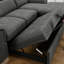 Canapé modulaire convertible 96,45 po avec méridienne de rangement Morthal-102747699