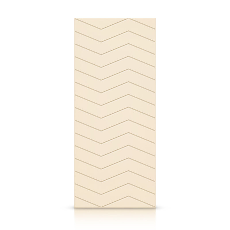 Porte standard à panneaux en bois, 24 po x 80 po, Beige