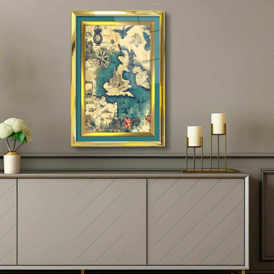 Elegant Decorative Framed Painting, 17.0 x 25.6 inches | 100% Acrylic Glass (Thickness: 0.04 inches) & Solid Wood Frame (Thickness: 1.0 inches) | Perfect Wall Art for Living Room, Bedroom & Office Decor