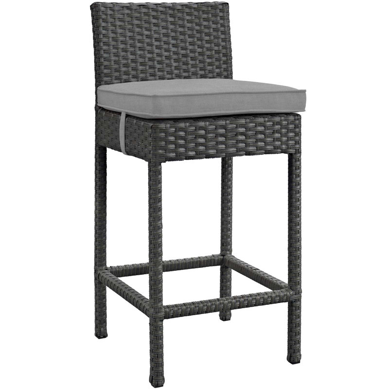 Stopover All Weather Cushioned Bar Stools by Modway, Gray