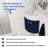 Kedar 16'' Small Single Wall-Mounted Bathroom Corner Vanity with Ceramic Sink,Floating Bathroom Vanity with 2 Doors