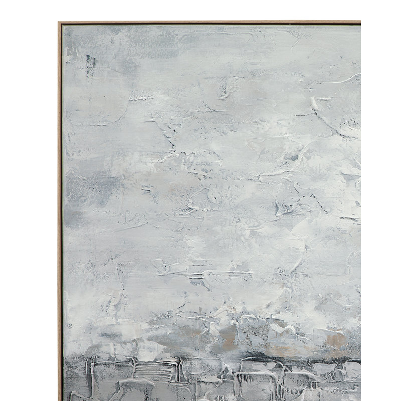 Cordura Abstract Hand-Painted Canvas with Silver Frame